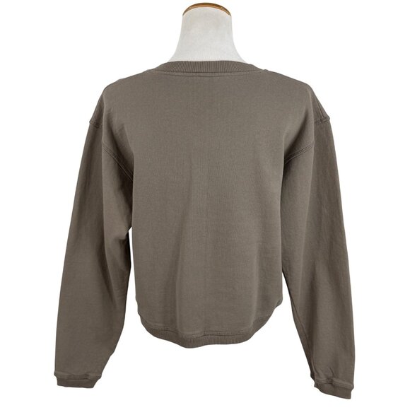 VTG Y2K NWT Cropped Brown V-Neck Sweatshirt | Cottagecore Dark Academia Coquette - Picture 10 of 16